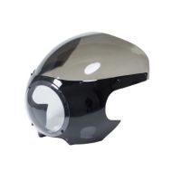 Přední kapota - maska CAFE RACER OLDSKOOL + plexi - černá